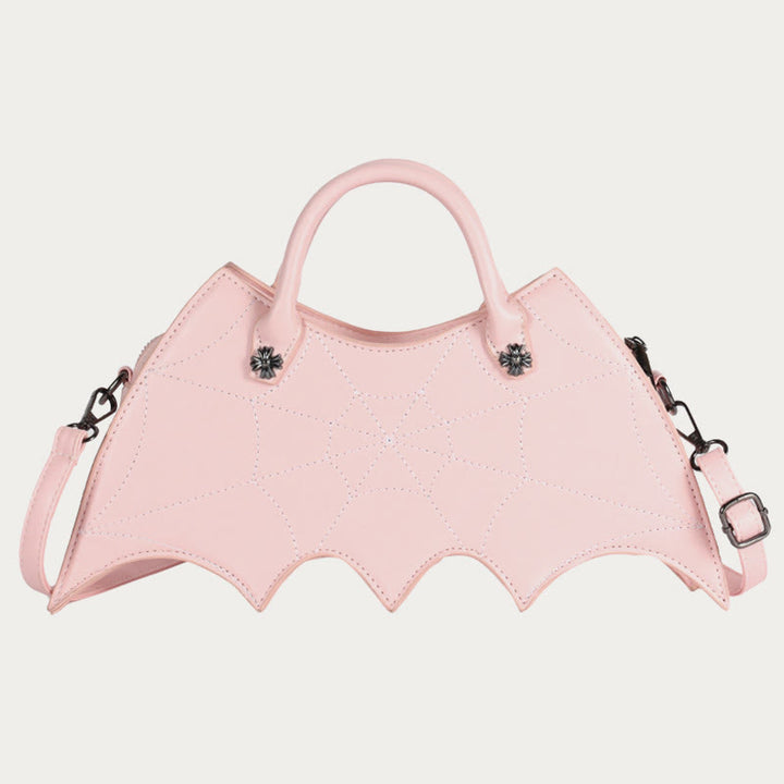 Umhängetasche für Halloween-Outfit, kreatives Fledermausmuster, Ledertasche