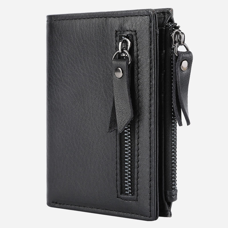 Echtes Leder RFID Geldbörse für Männer Minimalistische große Retro Geldbörse