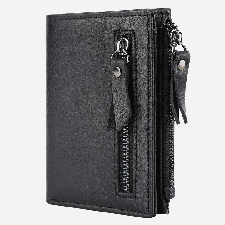 Echtes Leder RFID Geldbörse für Männer Minimalistische große Retro Geldbörse