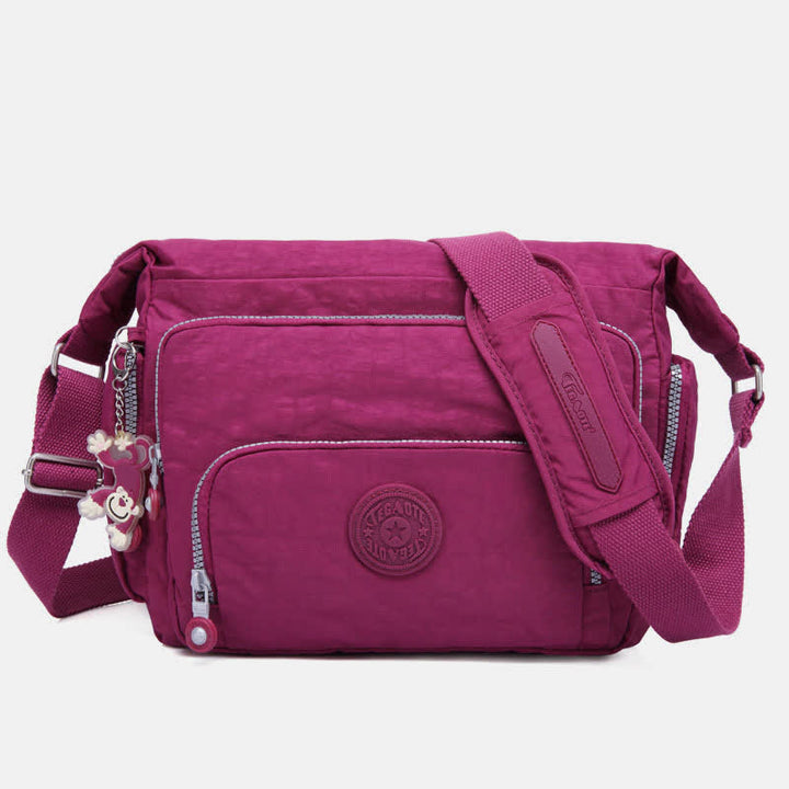 Umhängetasche für Damen, leicht, mehrere Taschen, lässige Schultertasche aus Segeltuch