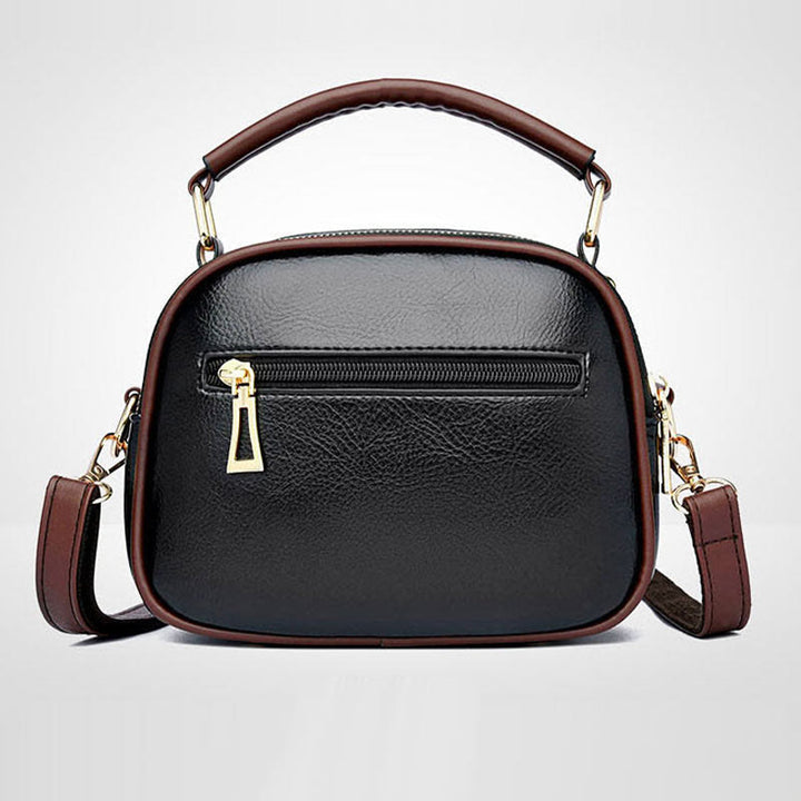 Handtasche mit Blumenprägung für Damen, Umhängetasche mit zwei Fächern