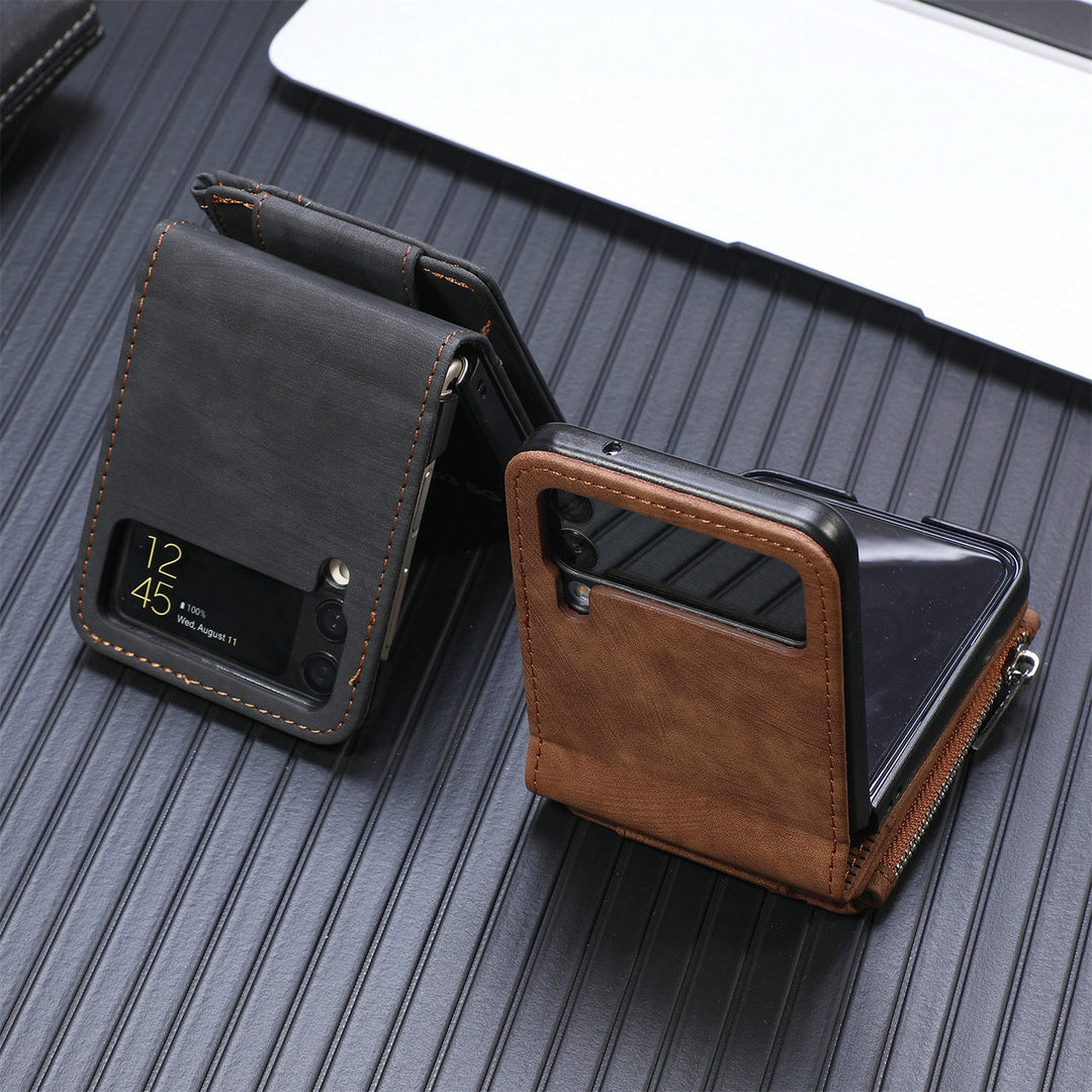 Handyhülle für Z Flip 6 / Z Flip 5 2-in-1 abnehmbare kleine Brieftasche