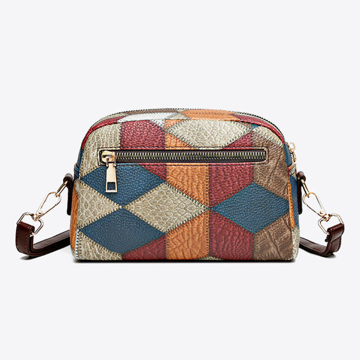 Umhängetasche in Kontrastfarbe für Damen, schicke Schultertasche