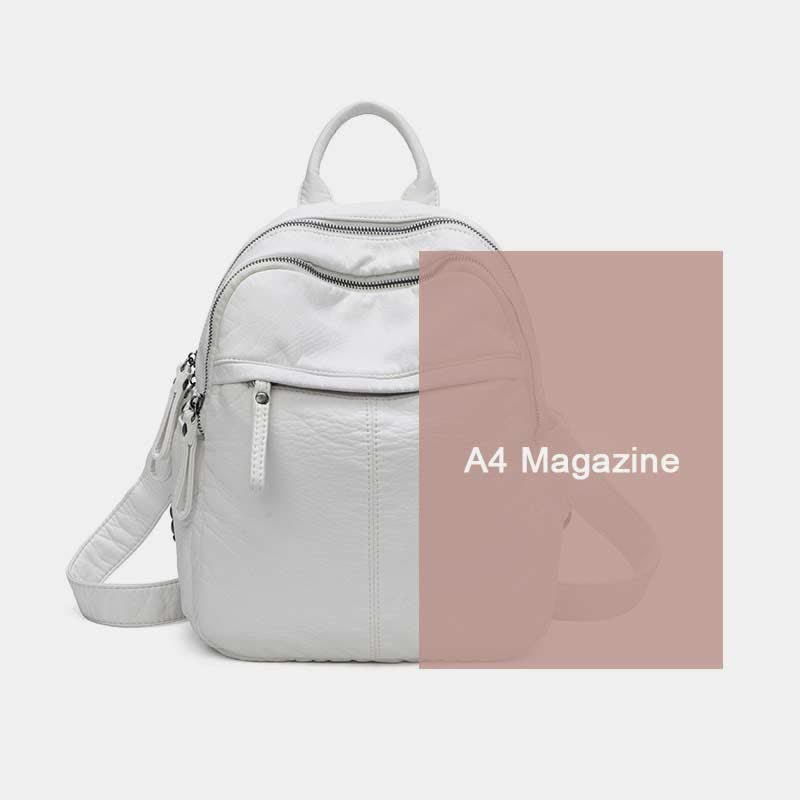Weicher Lederrucksack für Damen, modischer Designer-Reise-Tagesrucksack für Damen