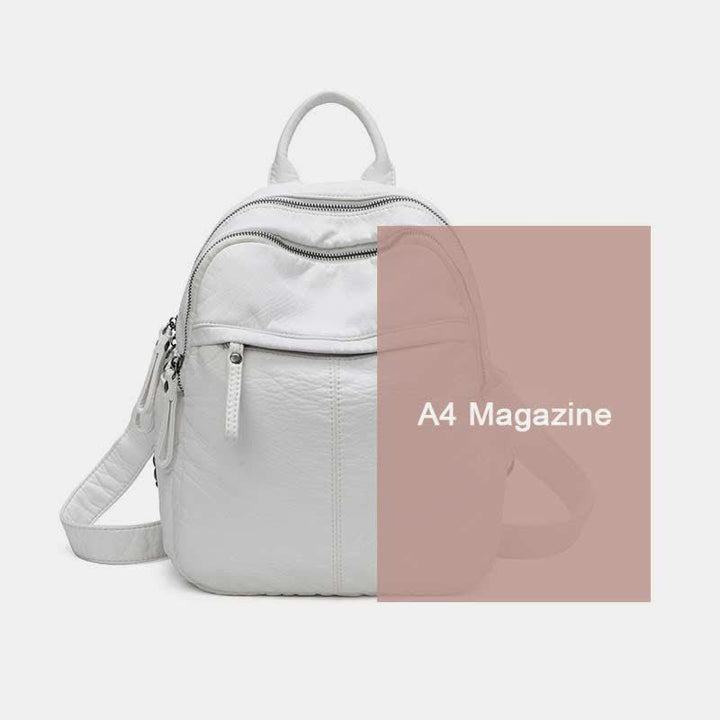 Weicher Lederrucksack für Damen, modischer Designer-Reise-Tagesrucksack für Damen
