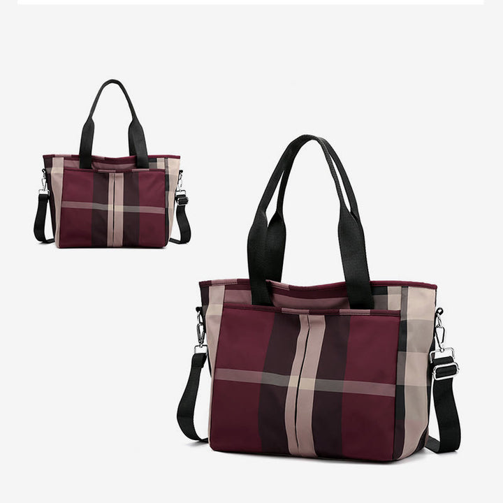 Leichte Nylon-Tragetasche, ethnische, wasserdichte Schultertasche für Damen