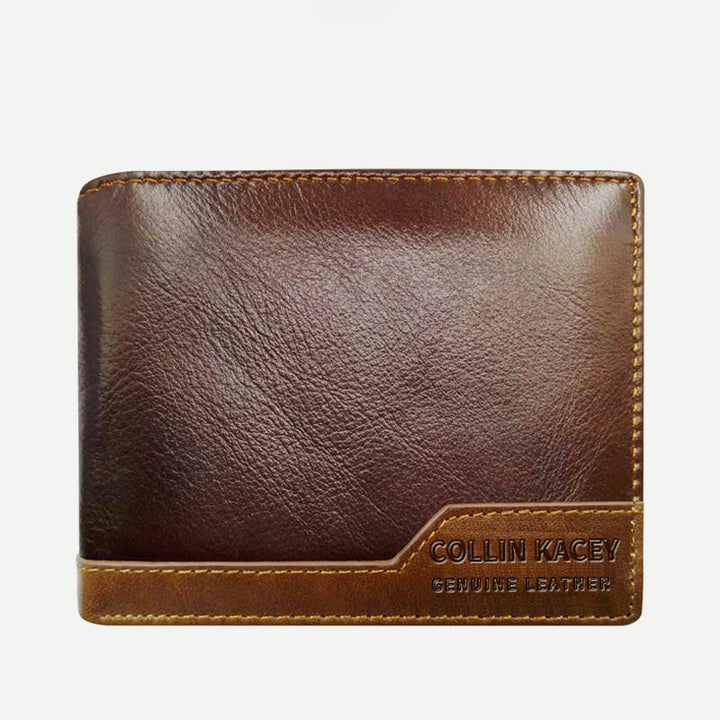 Herren Retro Bifold Kurze Geräumige Leder Geldbörse Multi Style Optionals