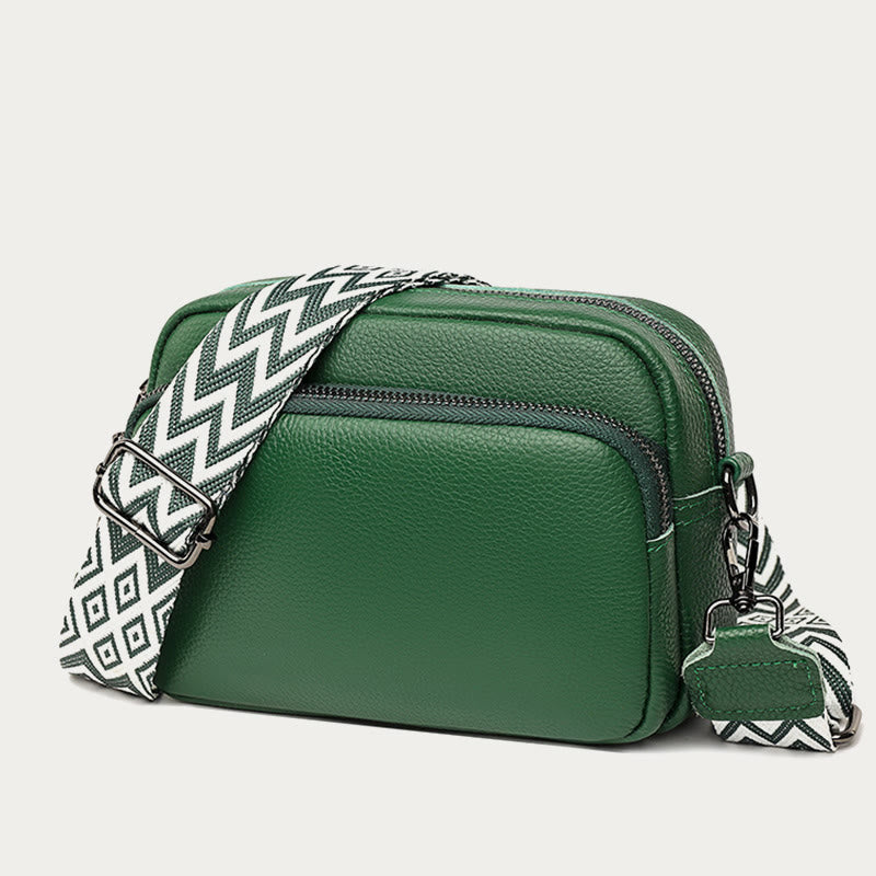 Umhängetasche für Damen, weiches Leder mit Litschi-Muster, Einkaufstasche