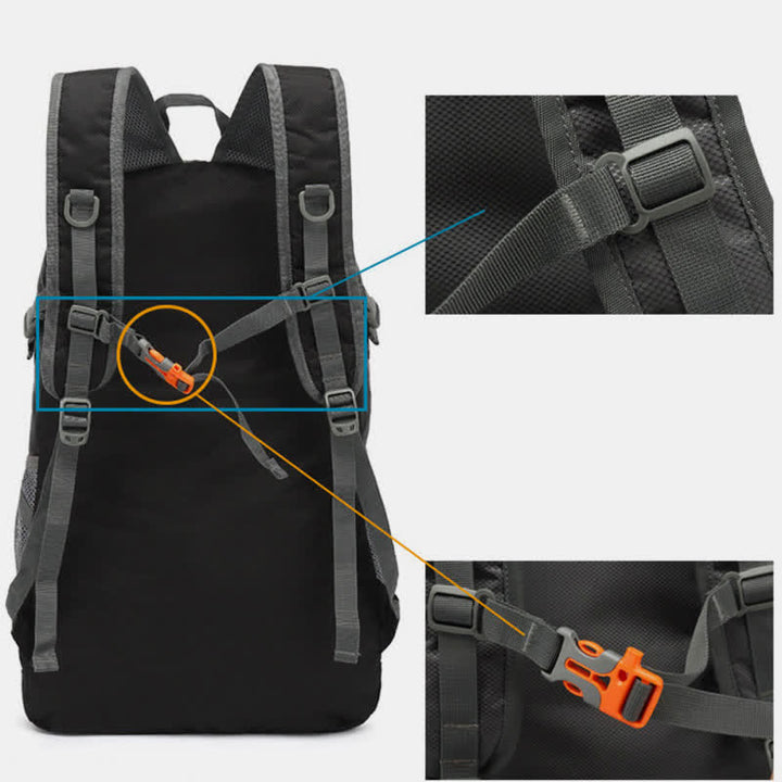 Packbarer Wanderrucksack, wasserabweisend, leichter Tagesrucksack, faltbarer Reiserucksack