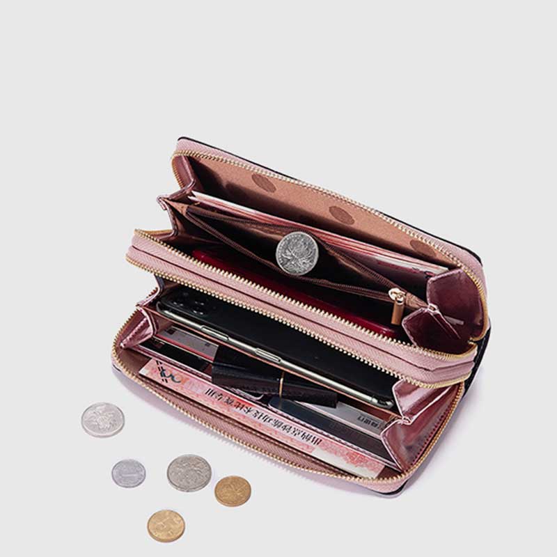 Glitzernde Clutch mit mehreren Taschen, Handytasche