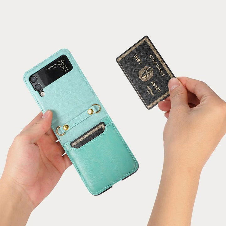 Telefonhülle für die Z Flip-Serie, gefaltete Schutzhülle zum Umhängen
