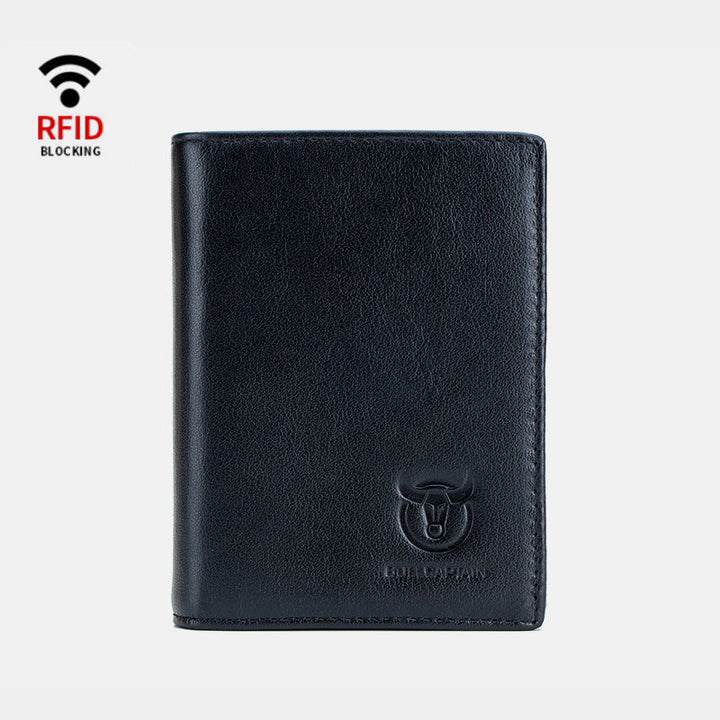 Diebstahlsichere, RFID-geschützte Geldbörse aus echtem Leder mit mehreren Steckplätzen
