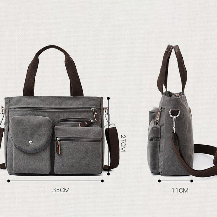 Lässige Umhängetasche mit großem Fassungsvermögen und mehreren Taschen