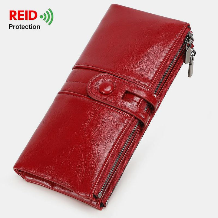 Lange Geldbörse im Vintage-Stil mit RFID-Schutz