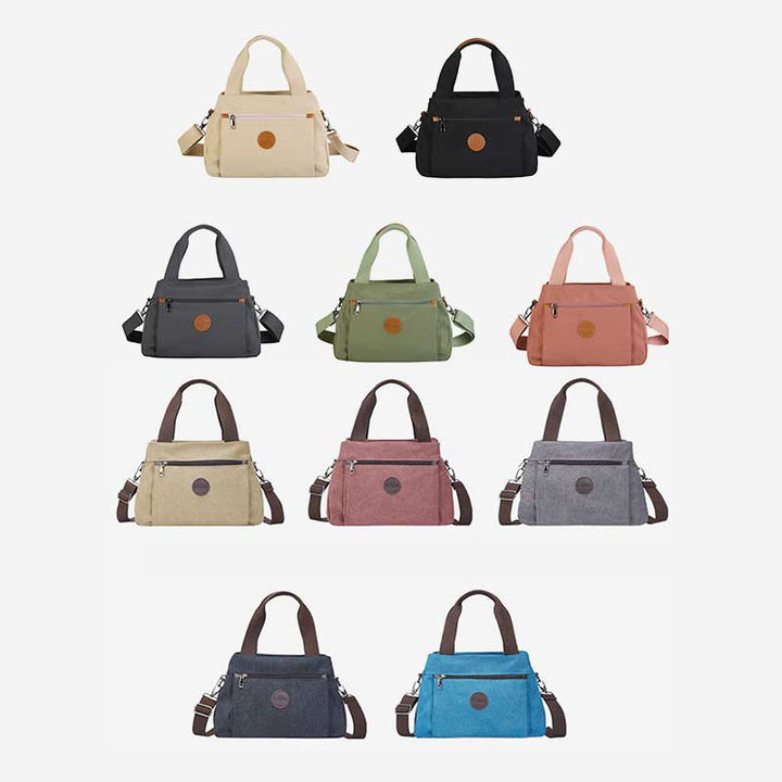Umhängetasche mit großem Fassungsvermögen und mehreren Taschen