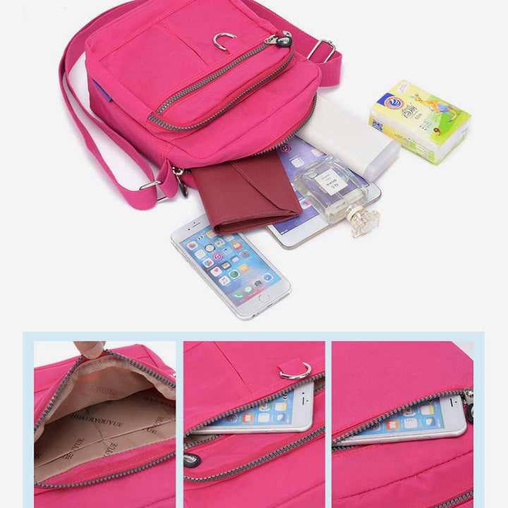 Damen Umhängetasche mit mehreren Taschen, lässige Reise-Schultertasche
