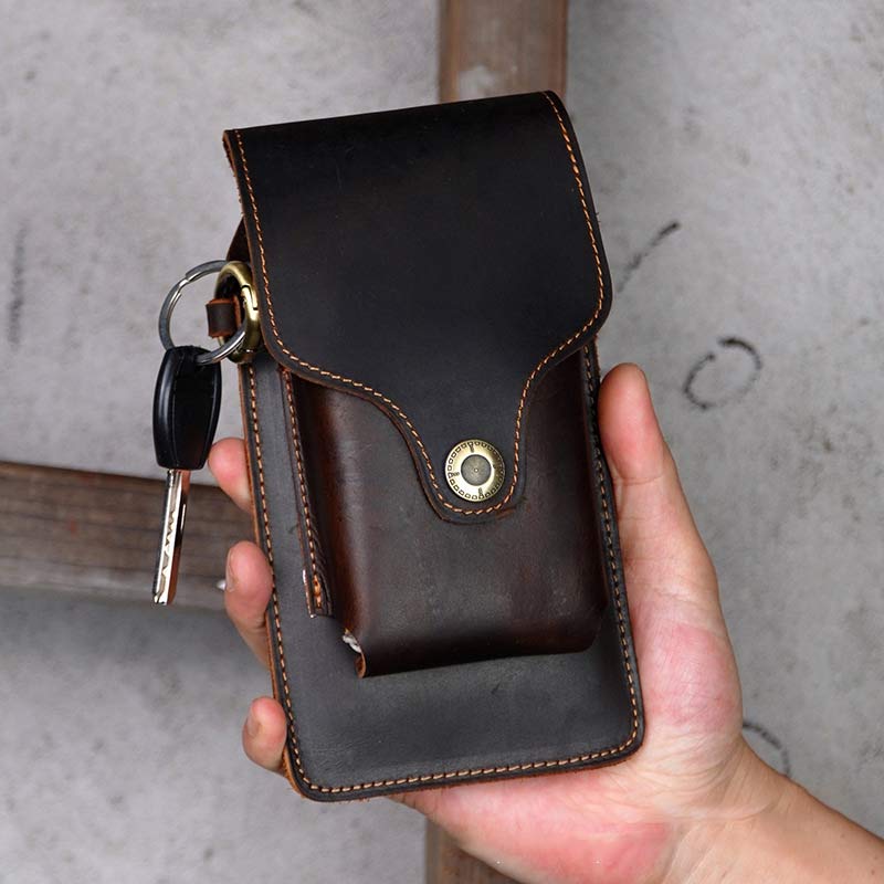 Echtleder Holster für Gürtel Universelle Handyhülle am Gürtel