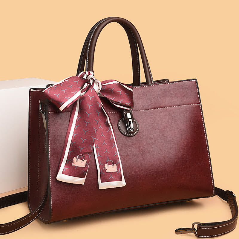 Handtasche mit Schleife für Damen, elegante Retro-Umhängetasche