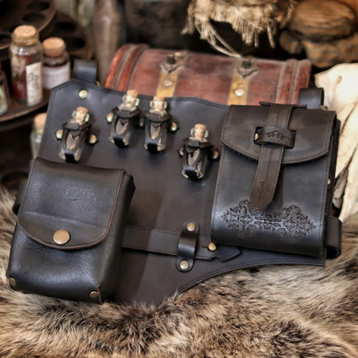Gürteltasche für Damen, für Outdoor-Camping-Kostüm, Leder, Hüfttasche