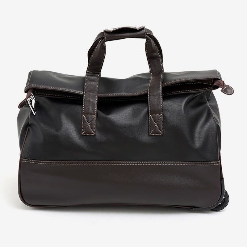 Tragbare Reisetasche für Damen und Herren, große Reisetasche aus Leder