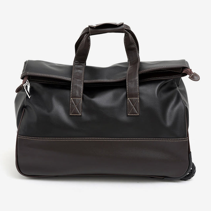 Tragbare Reisetasche für Damen und Herren, große Reisetasche aus Leder