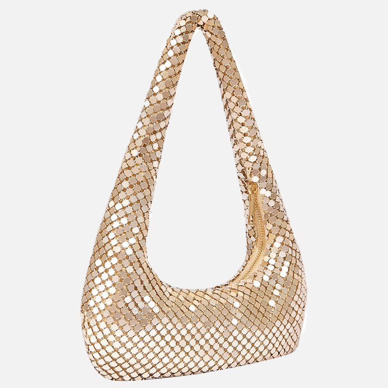 Abendtasche für Damen, Metall, glitzernd, glitzernd, Party-Geldbörse