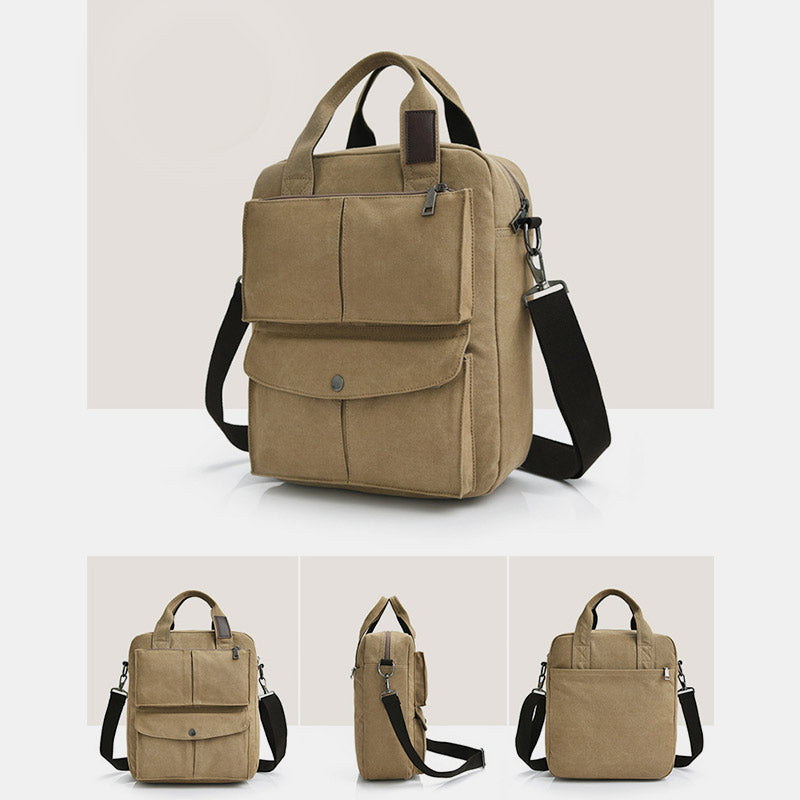 Multi-Carry Große Kapazität Canvas Messenger Bag Handtasche
