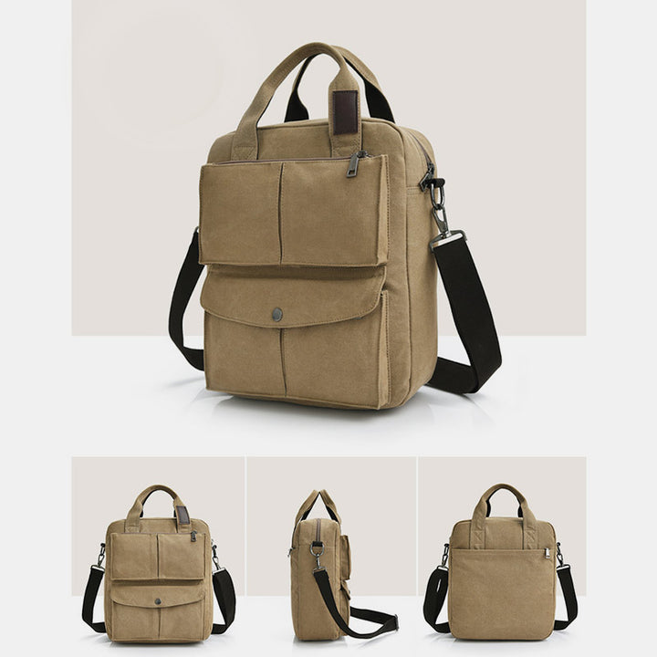 Multi-Carry Große Kapazität Canvas Messenger Bag Handtasche