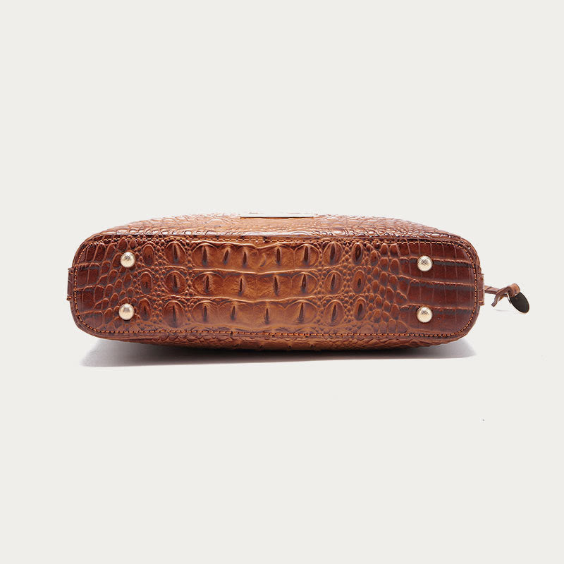 Umhängetasche für Damen, Retro-Krokodilmuster, Leder, Dating-Tasche