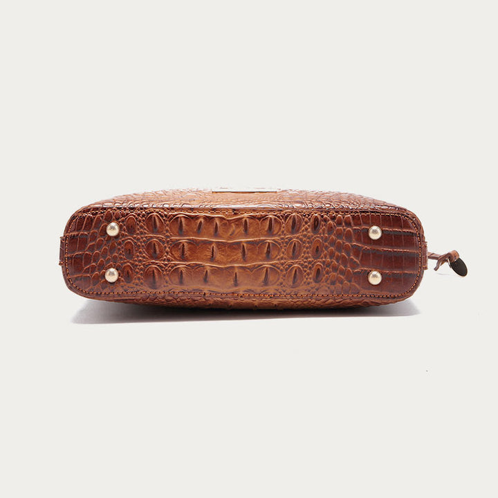 Umhängetasche für Damen, Retro-Krokodilmuster, Leder, Dating-Tasche