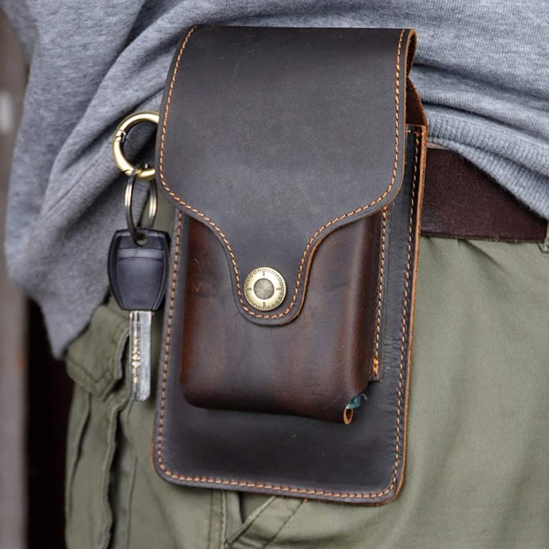 Echtleder Holster für Gürtel Universelle Handyhülle am Gürtel