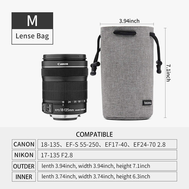 SLR-Kameratasche für unterwegs, wasserdicht, tragbare Objektiv-Schutztasche