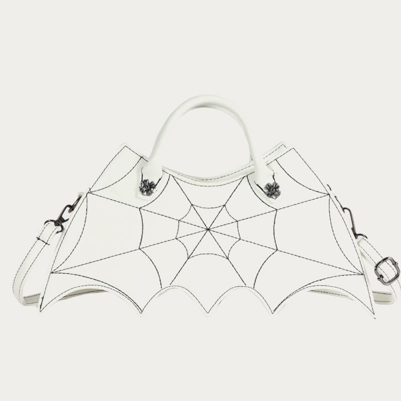 Umhängetasche für Halloween-Outfit, kreatives Fledermausmuster, Ledertasche