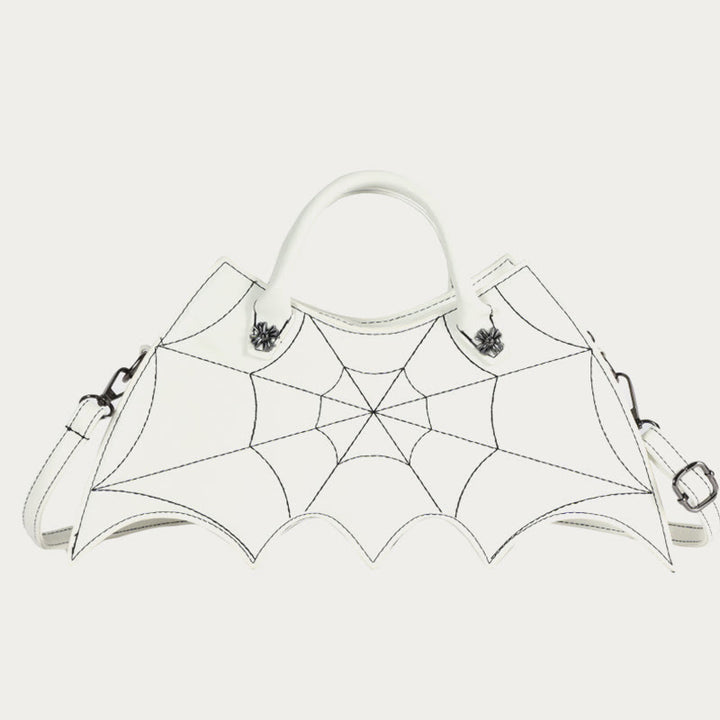 Umhängetasche für Halloween-Outfit, kreatives Fledermausmuster, Ledertasche