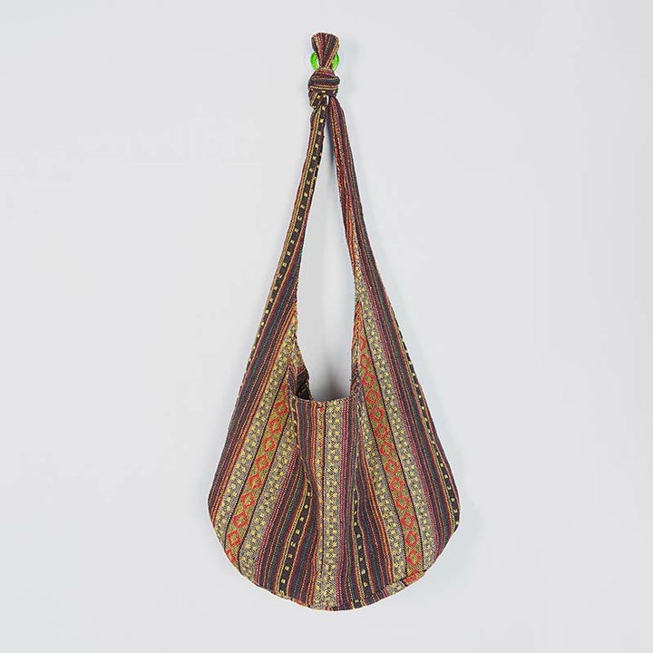 Große Jacquard Canvas Tote Stilvolle Student Umhängetasche für Frauen