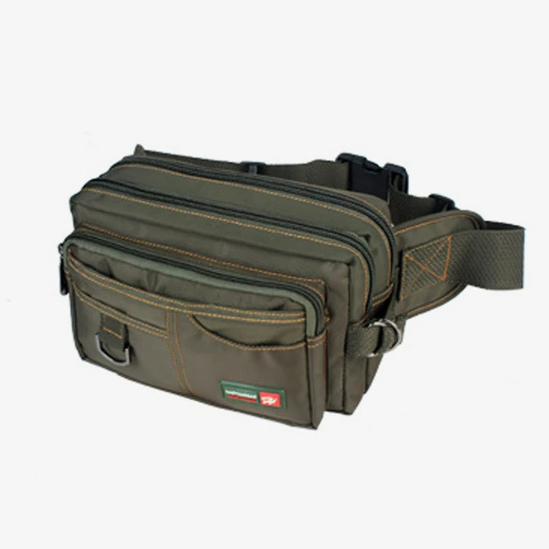 Wasserdichte Hüfttasche für Herren, multifunktionale große Canvas-Tasche für den Außenbereich