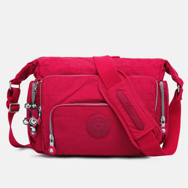 Umhängetasche für Damen, leicht, mehrere Taschen, lässige Schultertasche aus Segeltuch
