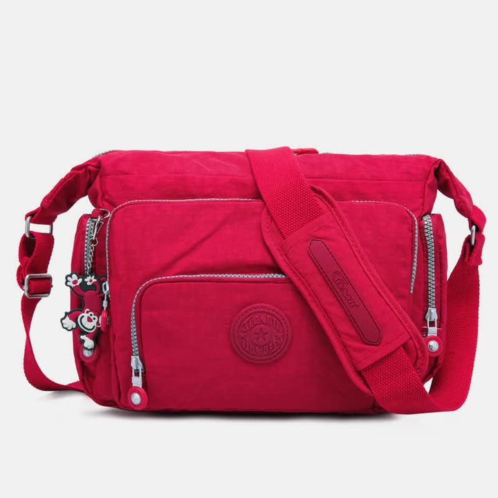 Umhängetasche für Damen, leicht, mehrere Taschen, lässige Schultertasche aus Segeltuch