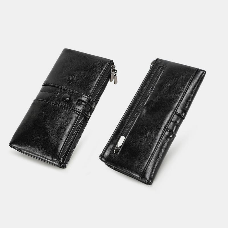 Lange Geldbörse im Vintage-Stil mit RFID-Schutz
