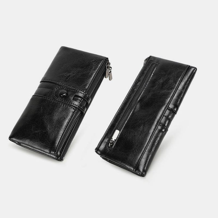 Lange Geldbörse im Vintage-Stil mit RFID-Schutz