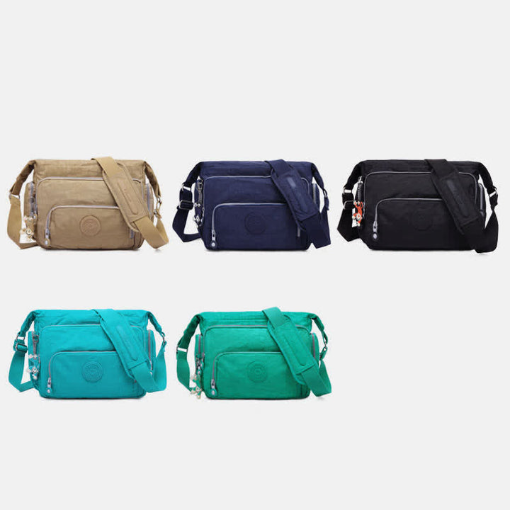 Umhängetasche für Damen, leicht, mehrere Taschen, lässige Schultertasche aus Segeltuch