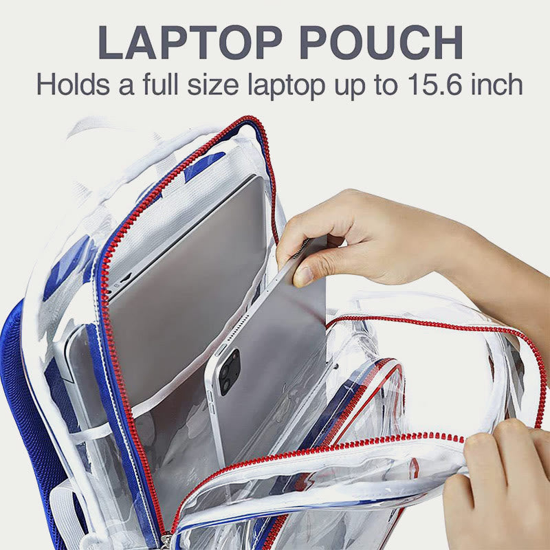 PVC-Rucksack für Erwachsene im Freien, transparente große, durchsichtige Tasche
