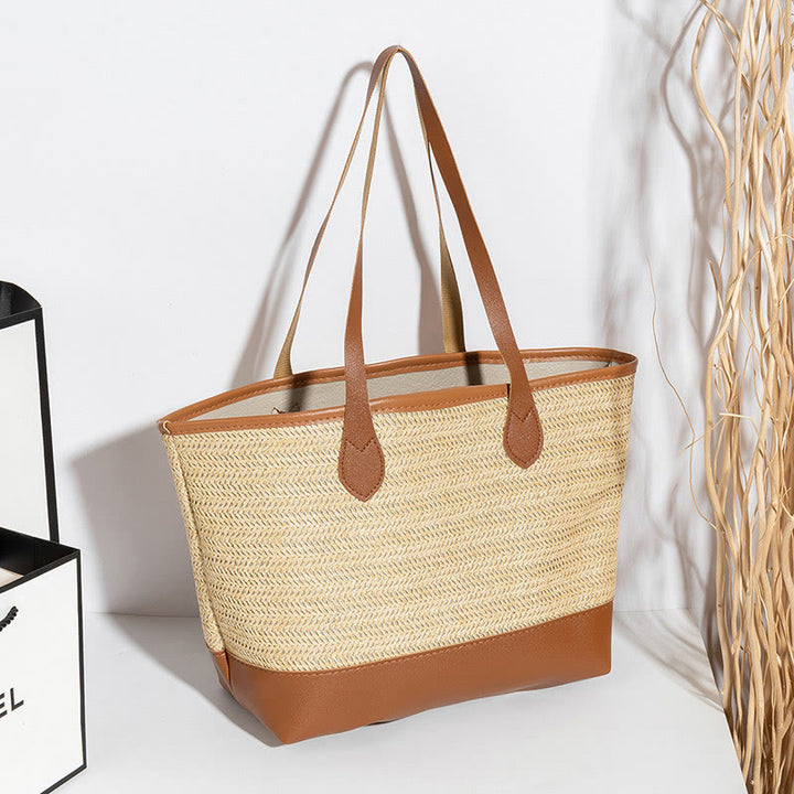 Tragetasche für Damen, einfache, lässige, tragbare Tasche mit großem Fassungsvermögen