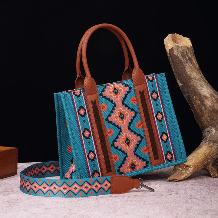 Vintage Leinen Baumwolle Handtasche für Frauen Bohemian Crossbody Tote