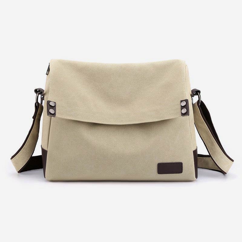 Lässige Messenger-Tasche aus Canvas mit großem Fassungsvermögen