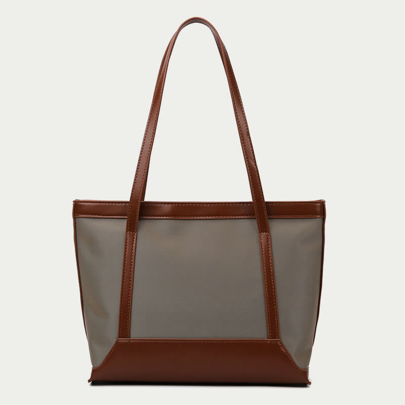 Große Tragetasche, robuste Schulterhandtasche aus PU-Leder