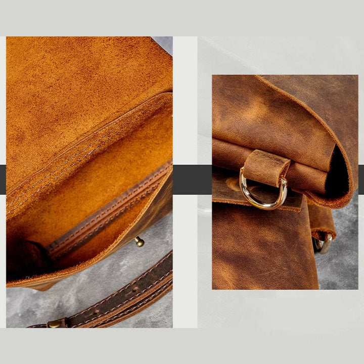 Retro-Hüfttasche aus Leder, Umhängetasche, Umhängetasche für Damen