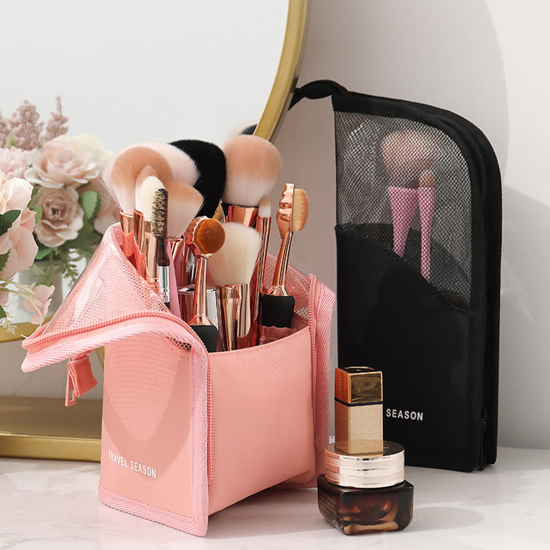 Aufbewahrungstasche für Damen, einfache vertikale Reise-Make-up-Tasche