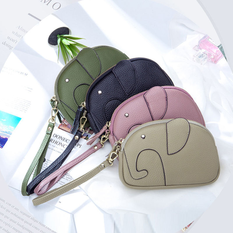 Große, weiche Clutch mit Elefantenmotiv
