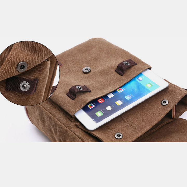 Retro Business Messenger Bag mit mehreren Taschen